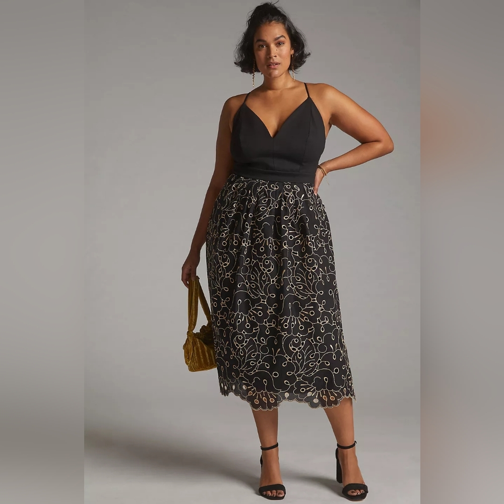 Never worn Maeve Eyelet Midi Dress: holiday party dress